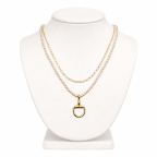 HORSEBIT LAYERED NECKLACE - GOLD 
