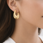 OPEN HOOP EARRINGS - GOLD 