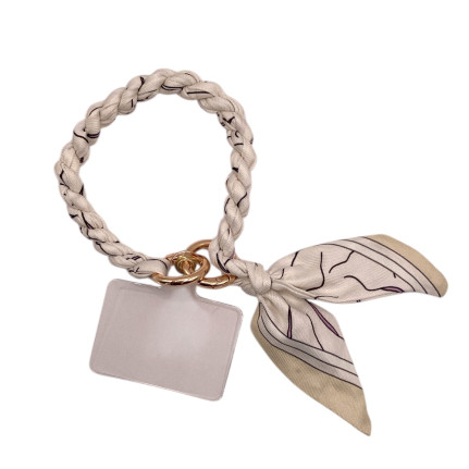 TWISTED PHONE/ PURSE ACCESSORY - WHTE 