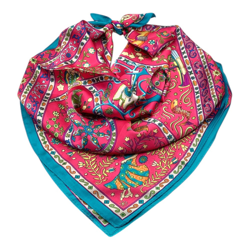 SILK SCARF - FUCHSIA