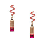 SCRIBBLE PENCIL EARRINGS - PINK 