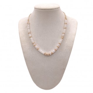 STONE NECKLACE - WHITE 