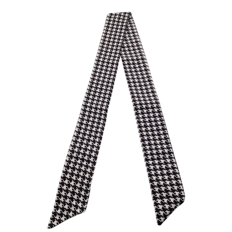 TWILLY SCARF - WHITE & BLACK 