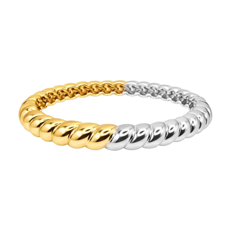 TWISTED ROPE BRACELET - SILVER & GOLD 