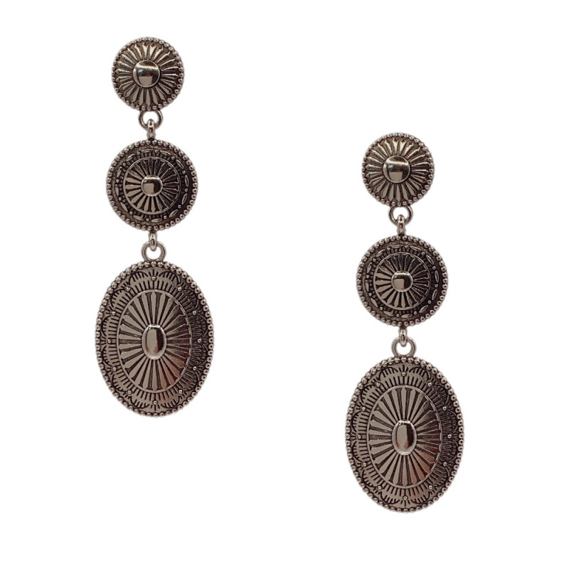 WESTERN EARRINGS - SILVER 