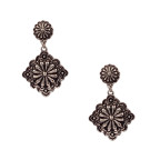 WESTERN DANGLE EARRINGS - SILVER 