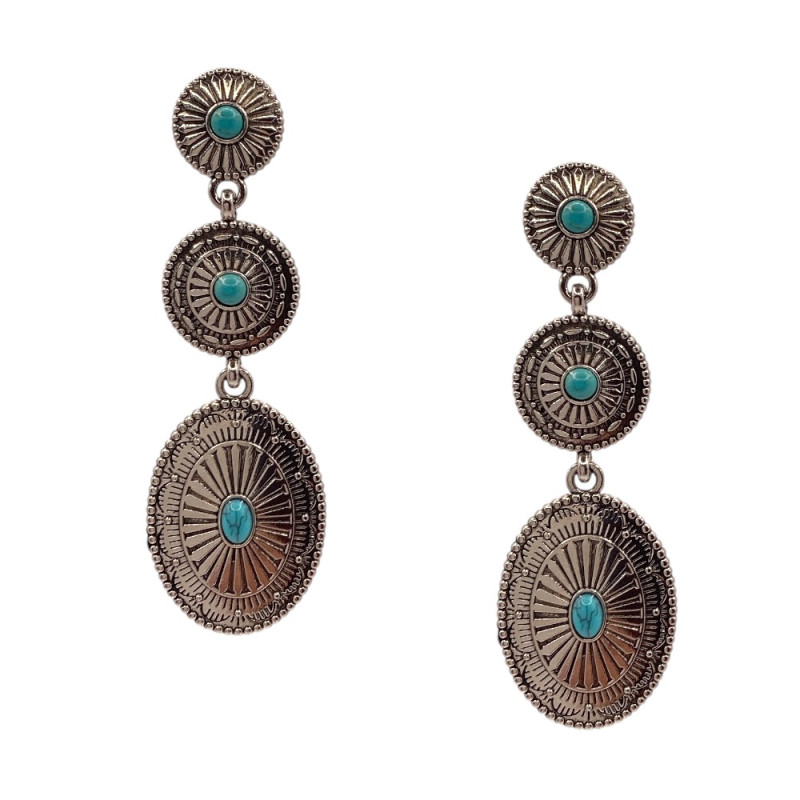 WESTERN EARRINGS - TURQUOISE 