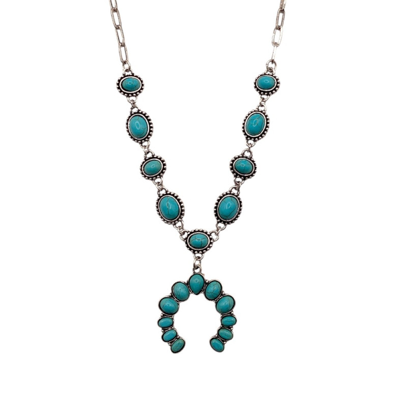 WESTERN HORSESHOE NECKLACE - SILVER 