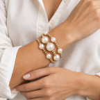 BEADED BRACELET STACK - IVORY GLOW