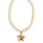 BEADED STAR NECKLACE - IVORY