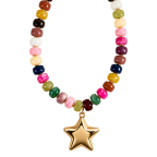 BEADED STAR NECKLACE - MULTICOLOR