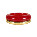 CHERRY RED AND GOLD RING