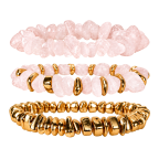 CHIP BEAD BRACELET - PINK