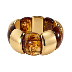 CHUNKY GOLD-TONE AMBER BRACELET