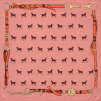 EQUESTRIAN SILK SCARF - DUSTY ROSE