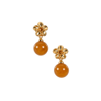 FLORAL DROP EARRINGS - AMBER