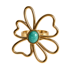 GOLD FLOWER STATEMENT RING