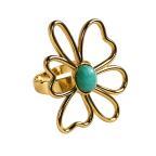 GOLD FLOWER STATEMENT RING