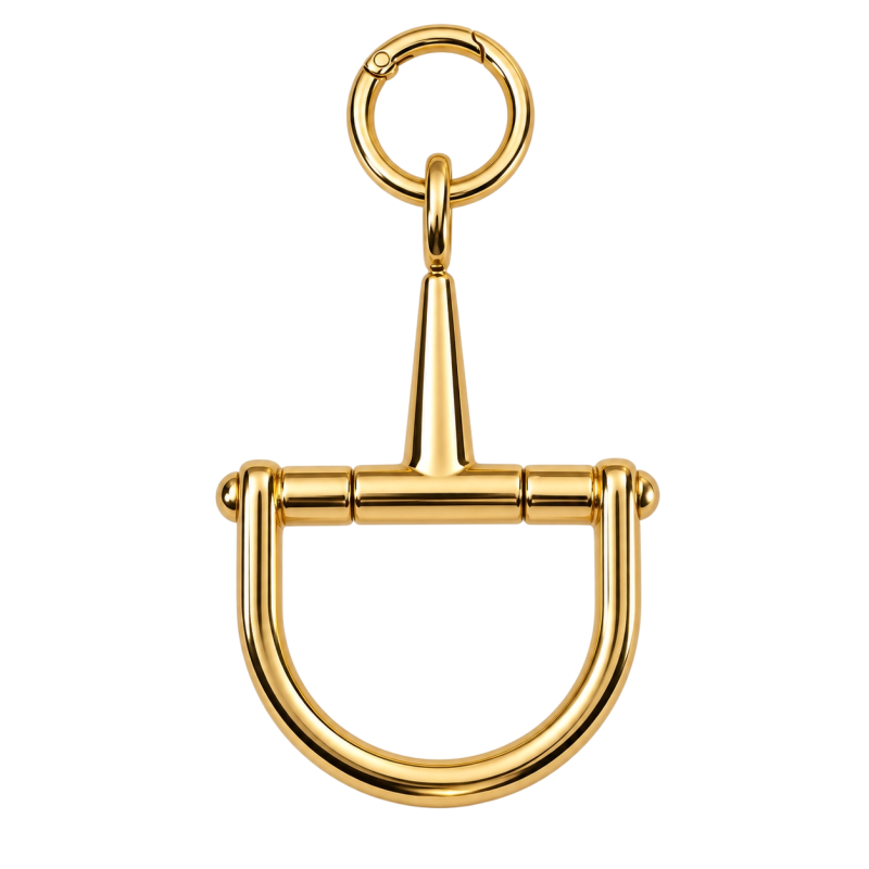 GOLD STIRRUP BAG CHARM