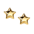 GOLD-TONE PUFFY STAR EARRINGS