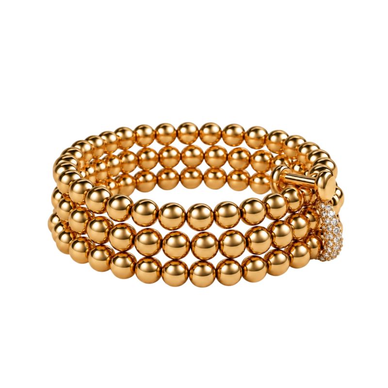 GOLD-TONE CRYSTAL TOGGLE BRACELET STACK