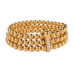 GOLD-TONE CRYSTAL TOGGLE BRACELET STACK