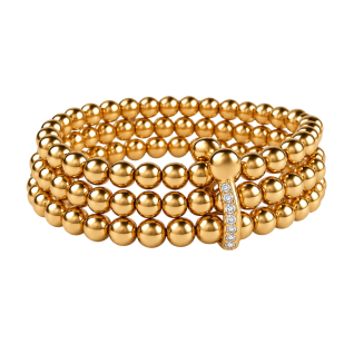 GOLD-TONE CRYSTAL TOGGLE BRACELET STACK
