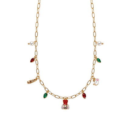 GOLD-TONE NUTCRACKER CHARM NECKLACE