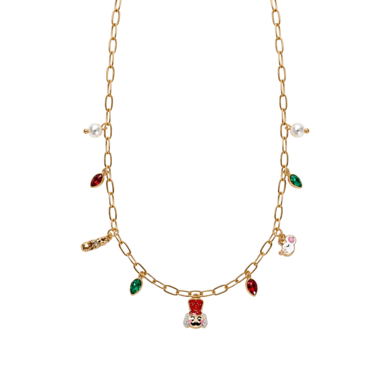 GOLD-TONE NUTCRACKER CHARM NECKLACE