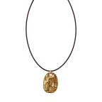 HAMMERED PENDANT CORD NECKLACE