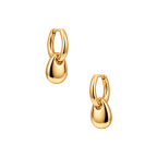 KNOCKER HUGGIE EARRINGS - GOLD