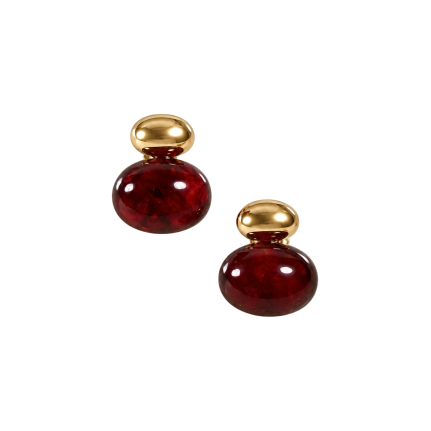 MARBLED DROP EARRINGS - BURGUNDY