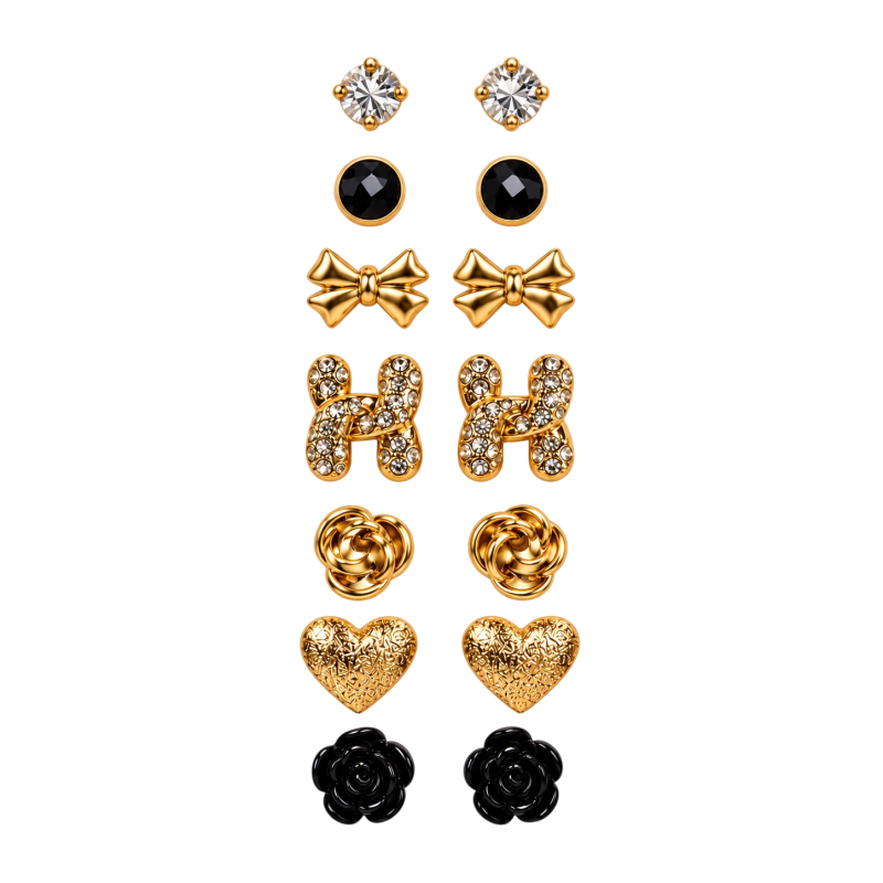 MIDNIGHT CHARM EARRING SET