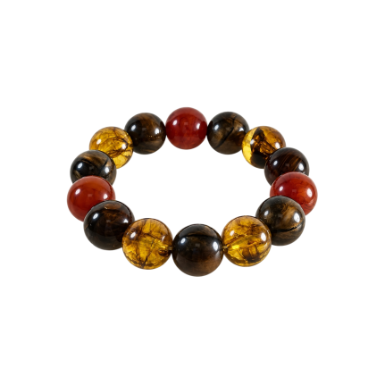 MIXED BEAD STRETCH BRACELET - EARTH