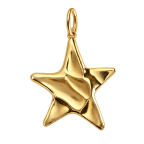 MOLTEN STAR CHARM KEYCHAIN - GOLD