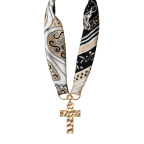 HORSEBIT SCARF NECKLACE - IVORY / BLACK