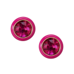 PINK CRYSTAL ENAMEL EARRINGS