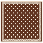 POLKA DOT SILK SCARF - CHOCOLATE
