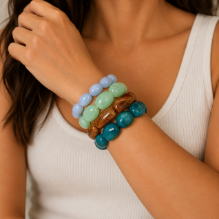 STONE BRACELET SET - COASTAL
