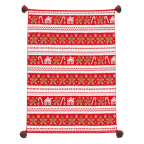 TASSEL THROW BLANKET - GINGERBREAD LANE