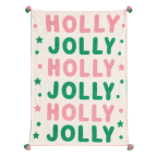 TASSEL THROW BLANKET - HOLLY JOLLY