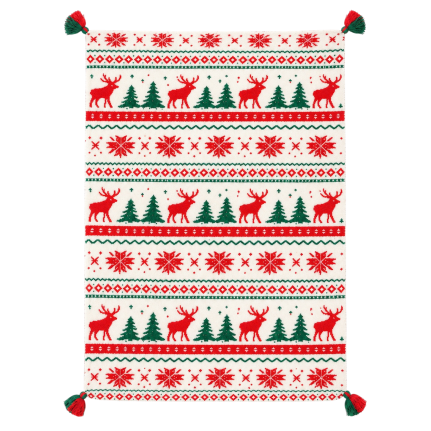 TASSEL THROW BLANKET - NORDIC NOEL