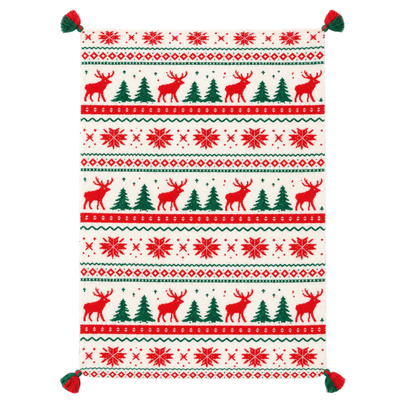 TASSEL THROW BLANKET - NORDIC NOEL