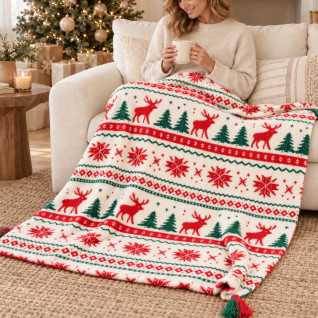 TASSEL THROW BLANKET - NORDIC NOEL