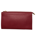 TEXTURED VEGAN LEATHER CLUTCH/CROSSBODY - BURGUNDY