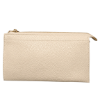 TEXTURED VEGAN LEATHER CLUTCH/CROSSBODY - IVORY