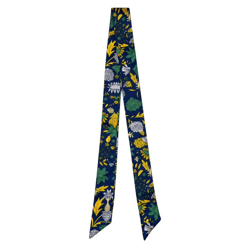 TWILLY SCARF - NAVY WILDFLOWER