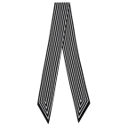 TWILLY SCARF - PINSTRIPE BLACK