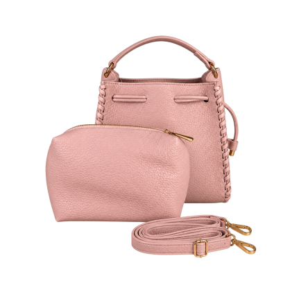 WHIPSTITCH BUCKET BAG - BLUSH