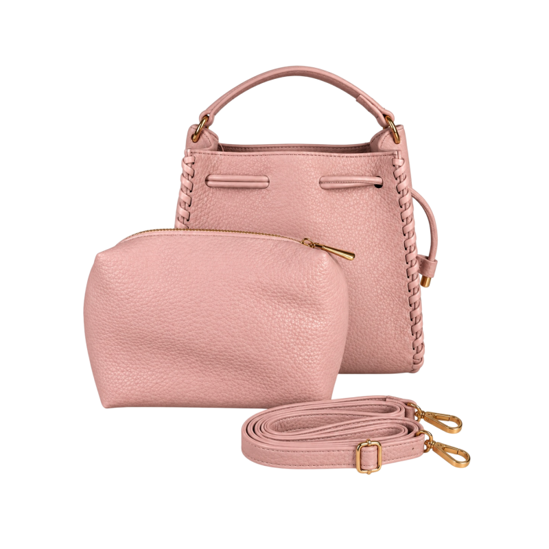 WHIPSTITCH BUCKET BAG - BLUSH